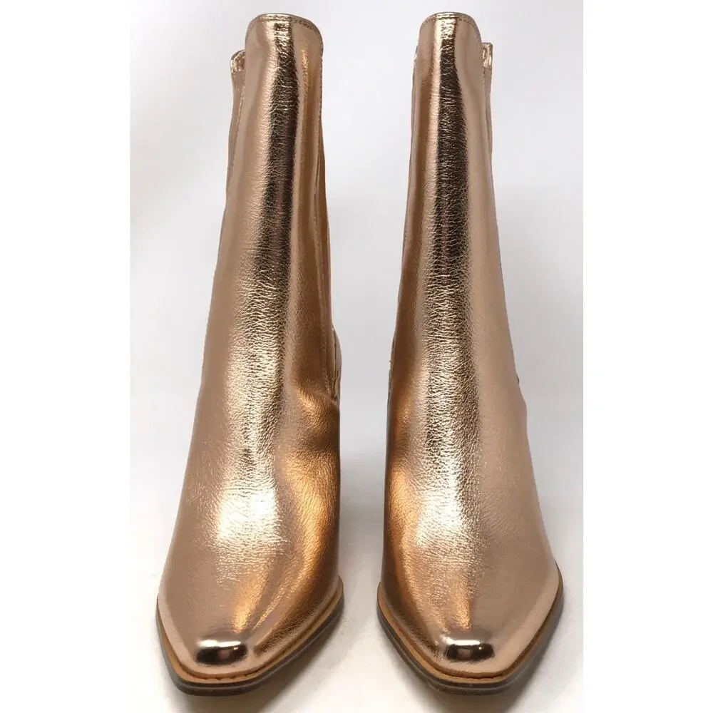 Chinese Laundry Cali Women's Size 11 Metallic Copper Stacked Heel Bootie